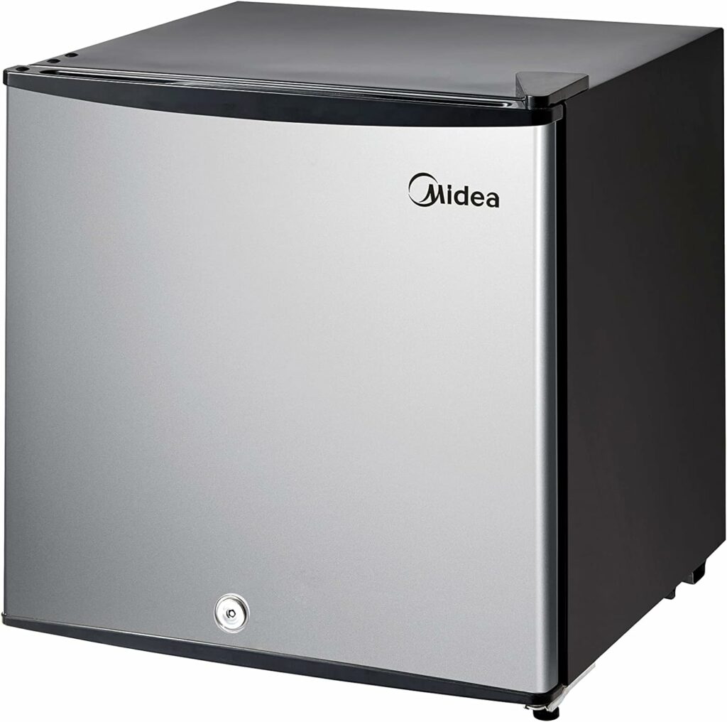 Midea MRU01M3ASL Freezer, 1.1 Cubic Feet, Stainless Steel, 30 Pounds